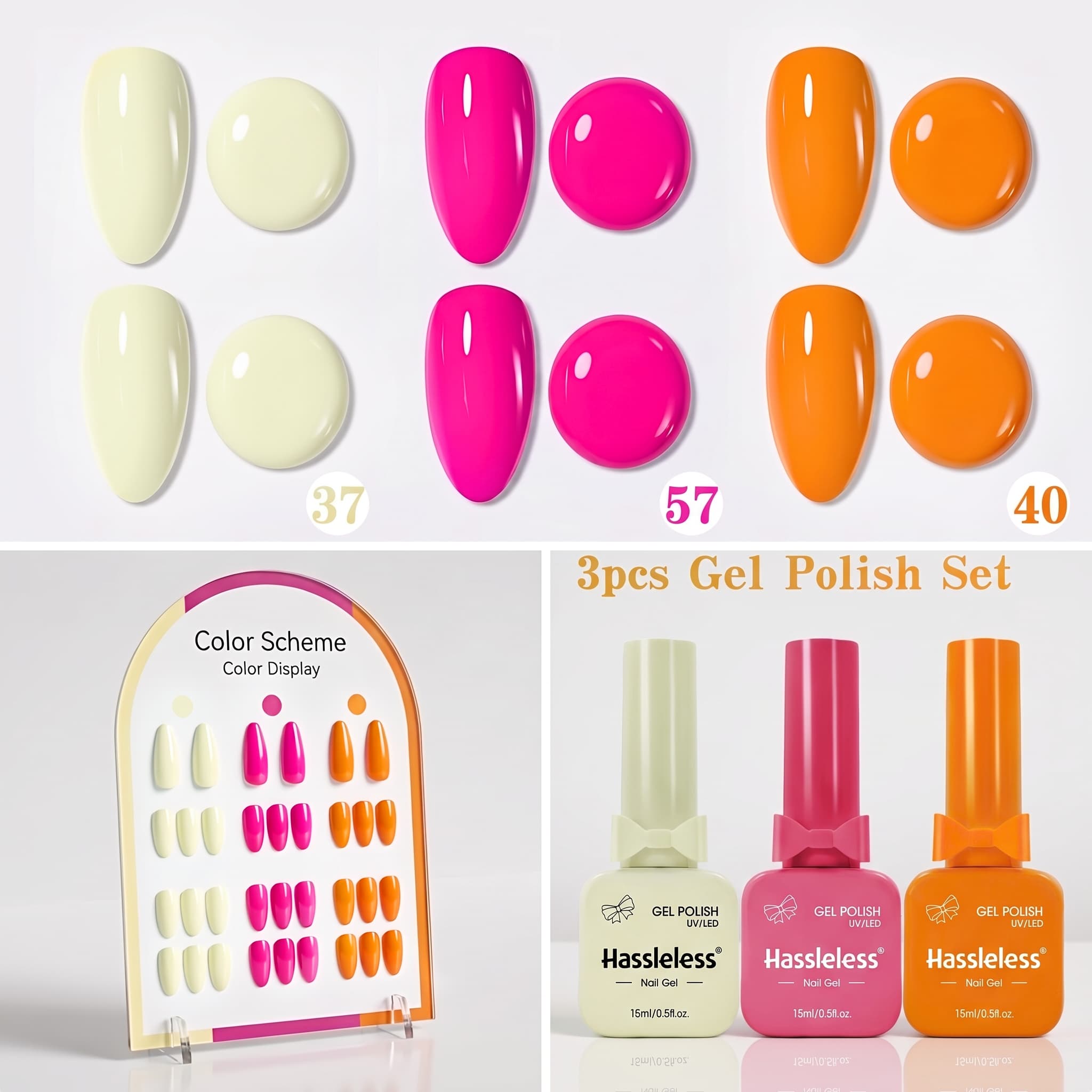 번거로움 없이 사용할 수 있는 네일 폴리시 젤 3종 세 - Nail Art Orange 리뷰 및 가격