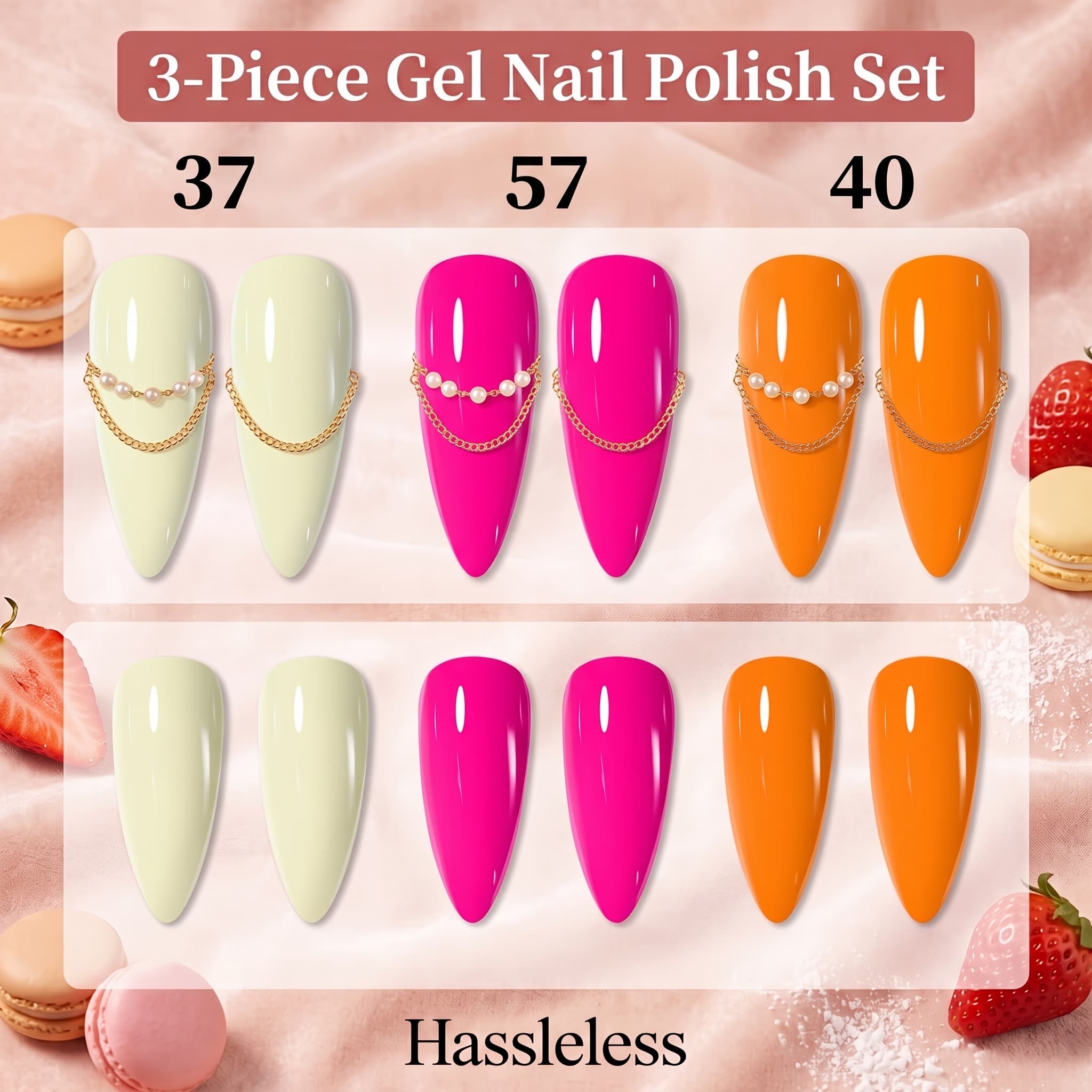 번거로움 없이 사용할 수 있는 네일 폴리시 젤 3종 세 - Nail Art Orange 리뷰 및 가격